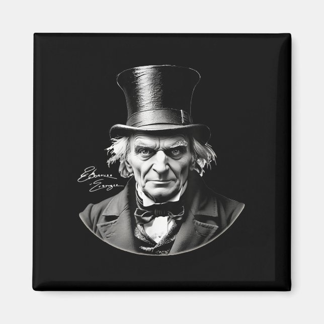 Íman Ebenezer Scrooge Rtrato Com Assinatura (Frente)