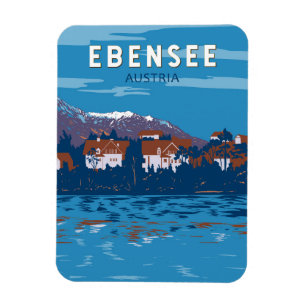 Íman Ebensee Austria Viagem Art Vintage