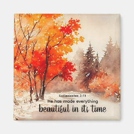 Íman Eclesiastes 3:11 Bíblia Verso Cair Aquarela