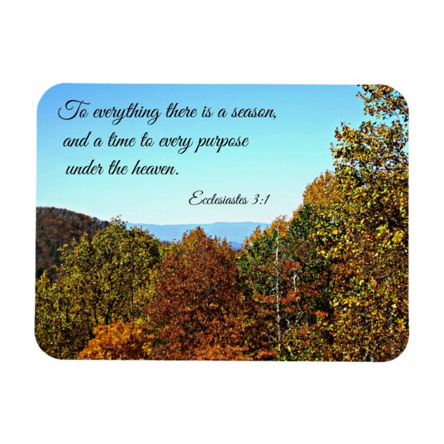 Íman Eclesiastes 3:1 Para tudo que há uma estação. (Horizontal)
