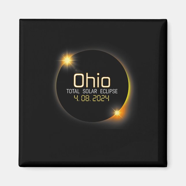 Íman Eclipse 2024 Shirt State Ohio Total Solar Eclipse (Frente)