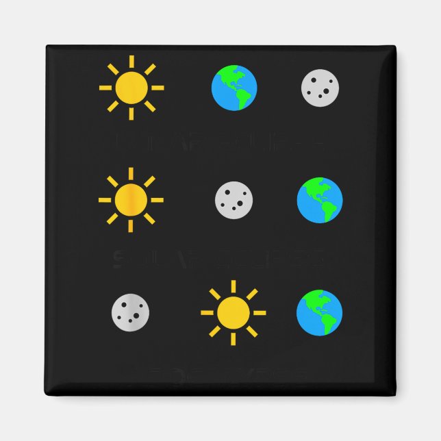Íman Eclipse Lunar Cute Apocalipse Eclipse Solar (Frente)