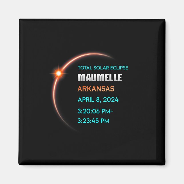 Íman Eclipse Maumelle Arkansas Total Solar Eclipse 2024 (Frente)