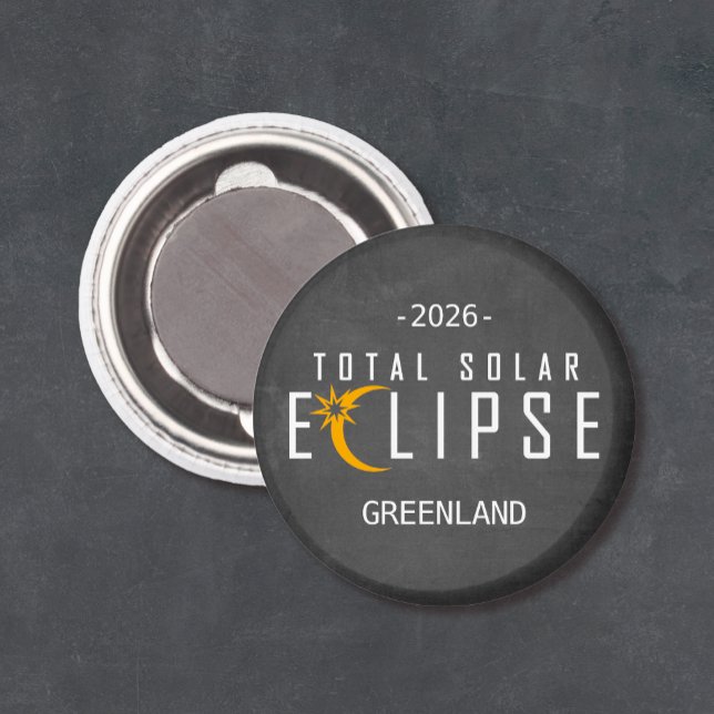Íman Eclipse na Groenlândia 2026 (Solar eclipse magnet keepsake)