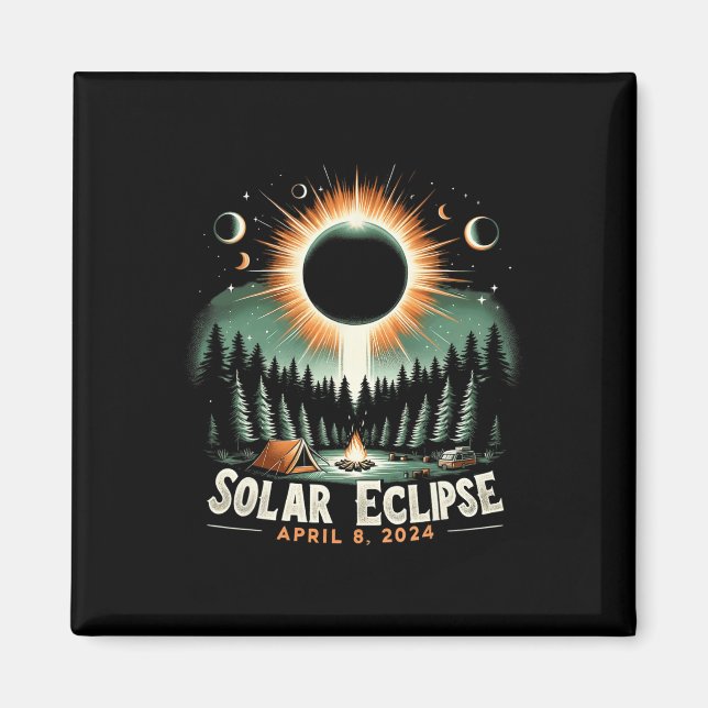 Íman Eclipse Solar 04.08.2024 Eclipse Solar Americano (Frente)