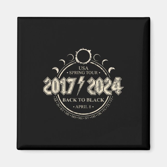 Íman Eclipse Solar 20172024 De Volta Para Primavera Nos (Frente)