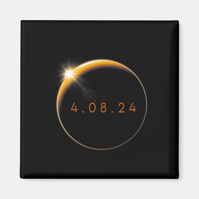 Íman Eclipse Solar 2024 040824 Eclipse Mens Mulheres Cr (Frente)