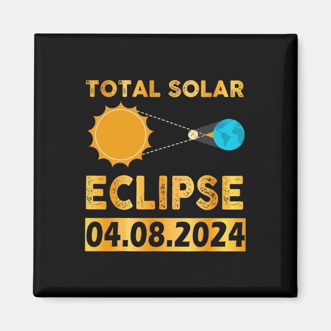 Íman Eclipse Solar 2024 Eclipse Solar Total 4.08.24 7 (Frente)