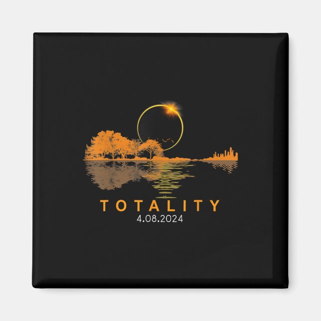 Íman Eclipse Solar 2024 Eclipse Solar Total 4.08.24 Gui (Frente)