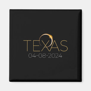 Íman Eclipse Solar 2024 Estado do Texas Total Eclipse S