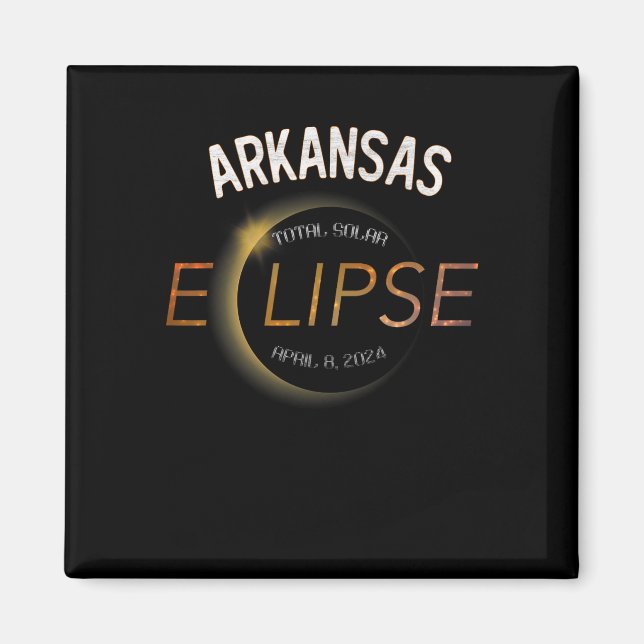 Íman Eclipse Solar 2024 Estado Total do Eclipse Solar A (Frente)