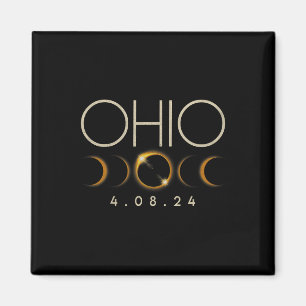 Íman Eclipse Solar 2024 State Ohio Total Eclipse Solar
