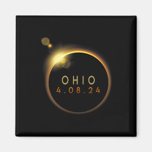 Íman Eclipse Solar 2024 State Ohio Total Eclipse Solar