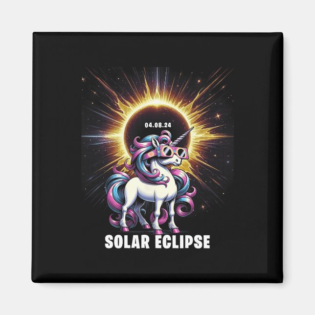 Íman Eclipse Solar 2024 Total Eclipse 8 de abril 24 uni (Frente)
