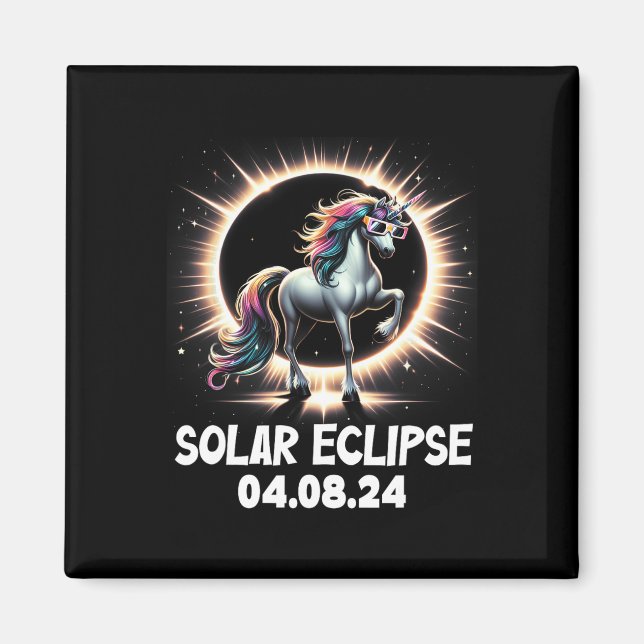 Íman Eclipse Solar 2024 Total Eclipse 8 de abril 24 uni (Frente)