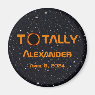 Íman Eclipse Solar 2024 Totalmente Pessoal