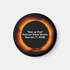 Íman Eclipse Solar Anelar do Anel de Fogo de 2026