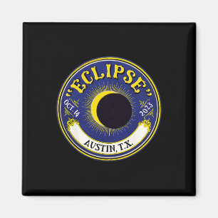 Íman Eclipse Solar Annular Austin Texas Family Viagem