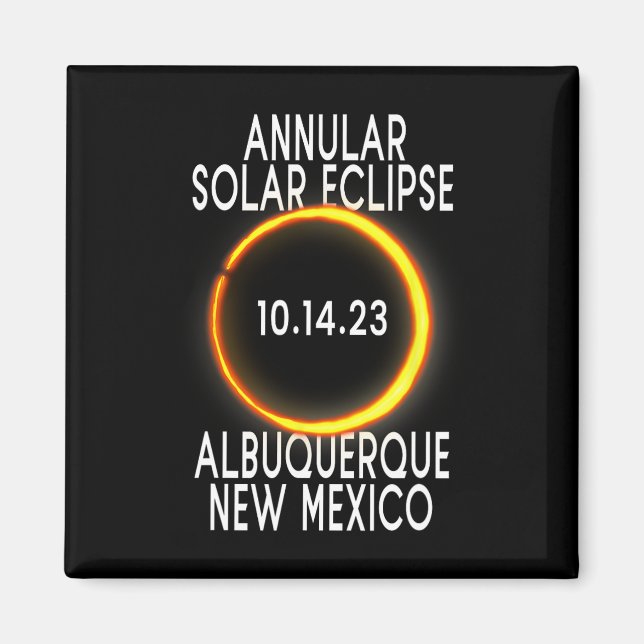 Íman Eclipse Solar Annular T - Albuquerque Novo México (Frente)