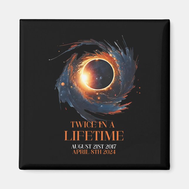 Íman Eclipse Solar Camisa Duas Vezes Na Vida 2024 Solar (Frente)