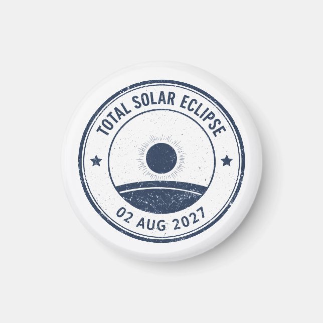 Íman Eclipse Solar de 2 de agosto de 2027 (Frente)
