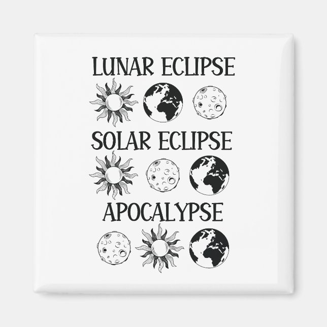 Íman Eclipse Solar Eclipse Solar Apocalypse Espaço Engr (Frente)
