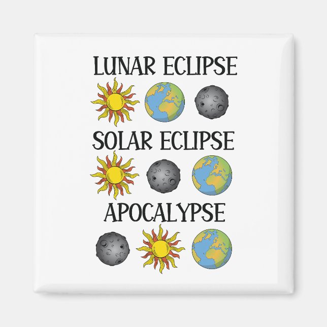 Íman Eclipse Solar Eclipse Solar Apocalypse Espaço Engr (Frente)