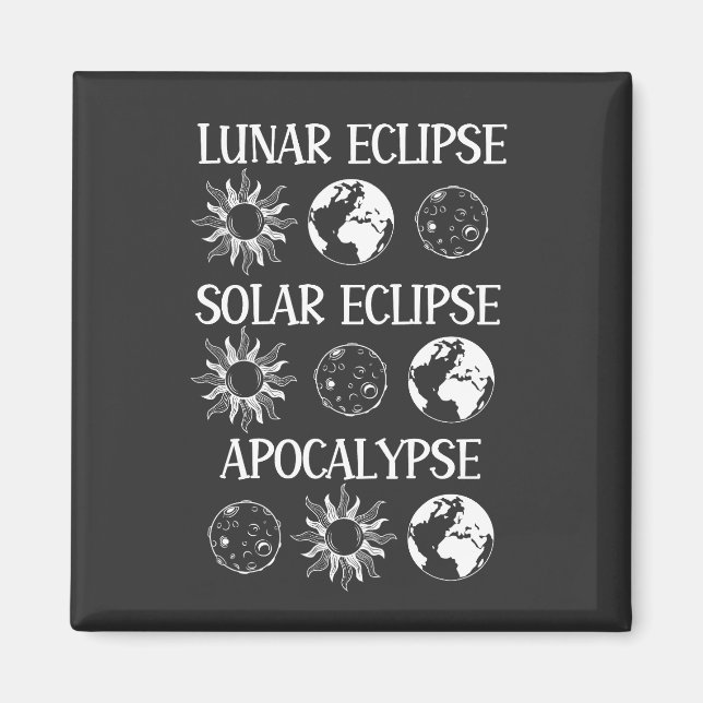 Íman Eclipse Solar Eclipse Solar Apocalypse Espaço Engr (Frente)