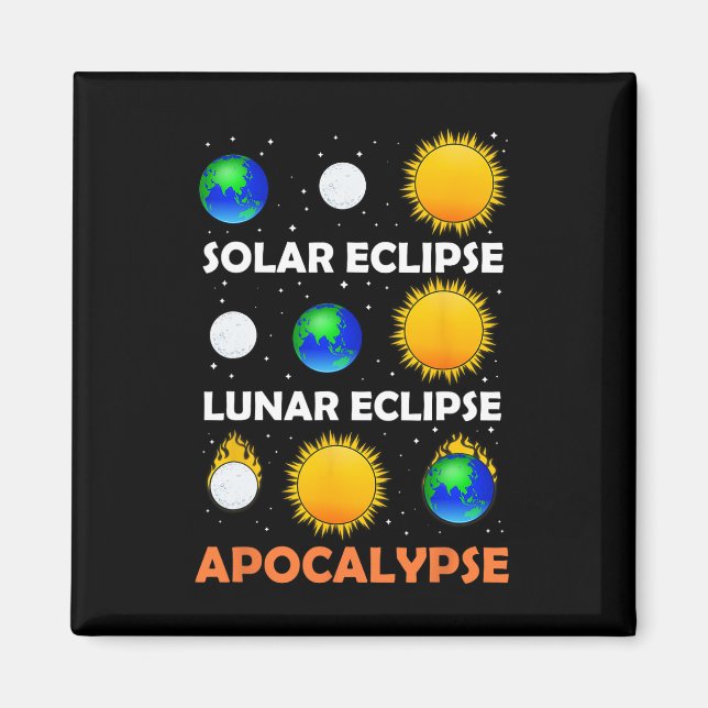 Íman Eclipse Solar Espaço do Professor de Ciência Lunar (Frente)