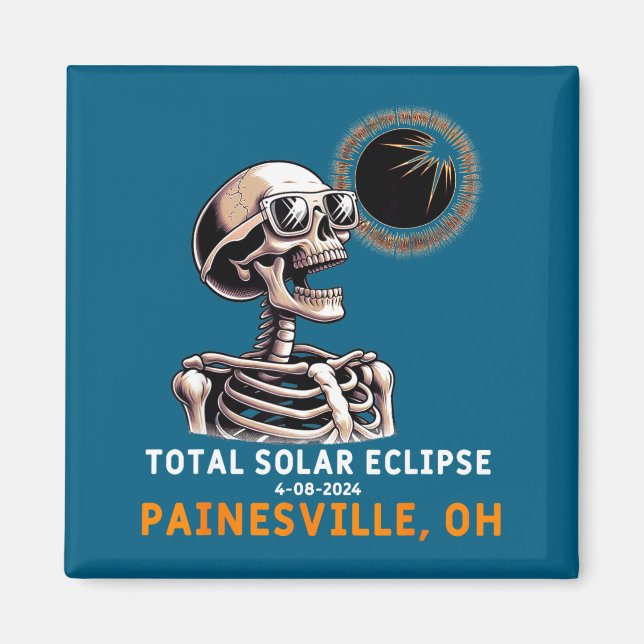 Íman Eclipse Solar Esqueleto Painesville Ohio (Frente)