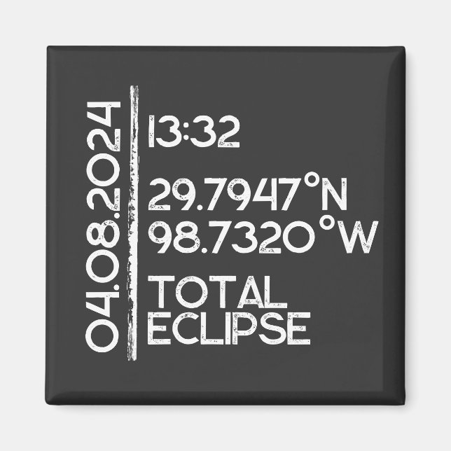 Íman Eclipse Solar Personalizado 2024 (Frente)