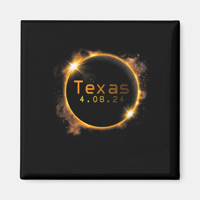 Íman Eclipse Solar Solar 2024 do Texas (Frente)