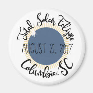 Íman Eclipse Solar Total 2017 Columbia SC Magnet Round
