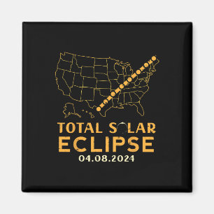 Íman Eclipse Solar Total 2024 abril 8 Homens Mulheres C