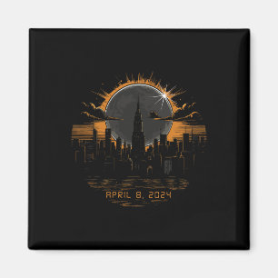 Íman Eclipse Solar Total 2024 abril 8 Nova Iorque