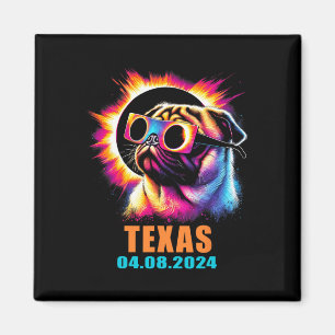 Íman Eclipse Solar Total 2024 Cachorro Com Gles