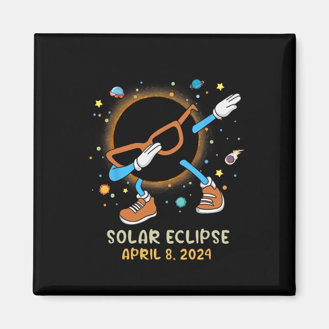 Íman Eclipse Solar Total 2024 Diversão De Batida Para C (Frente)