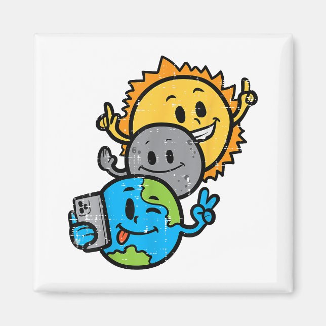 Íman Eclipse Solar Total 2024 Kids De Eclipse Solar Cut (Frente)