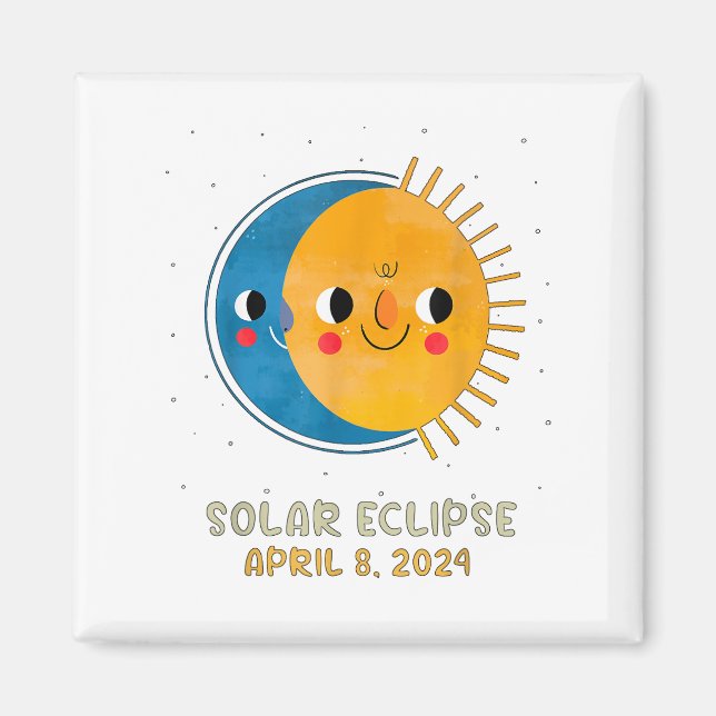 Íman Eclipse Solar Total 2024 Kids De Eclipse Solar Cut (Frente)
