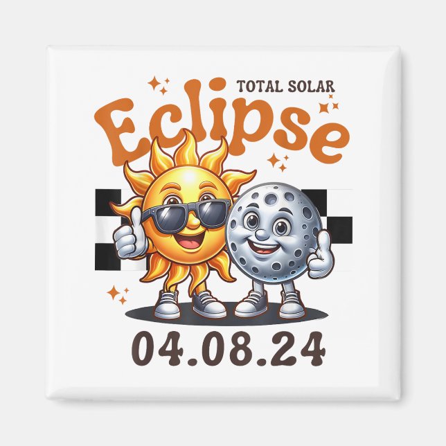 Íman Eclipse Solar Total 2024 Kids De Eclipse Solar Cut (Frente)