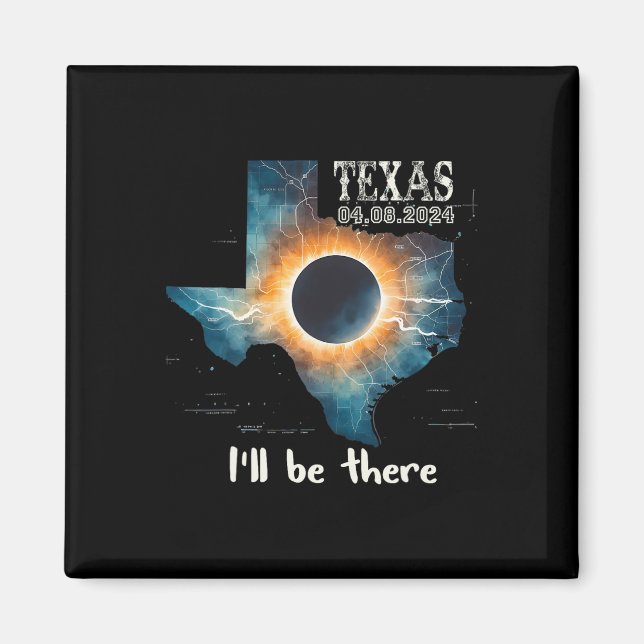 Íman Eclipse Solar Total 2024 Texas 1 (Frente)