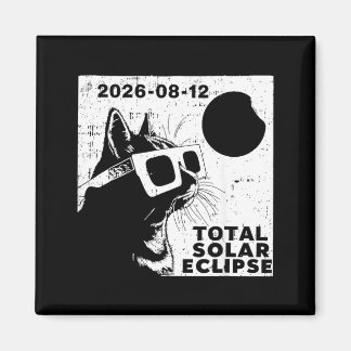 Íman Eclipse Solar Total 2026 Amante de Gatos