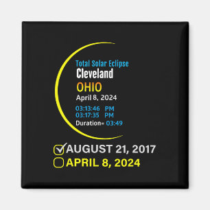 Íman Eclipse Solar Total 8 de Abril de 2024 Ohio Clevel