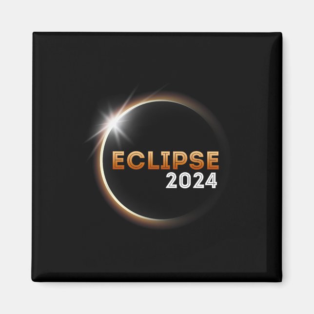 Íman Eclipse Solar Total 8 De Abril De 2024 Para Menina (Frente)