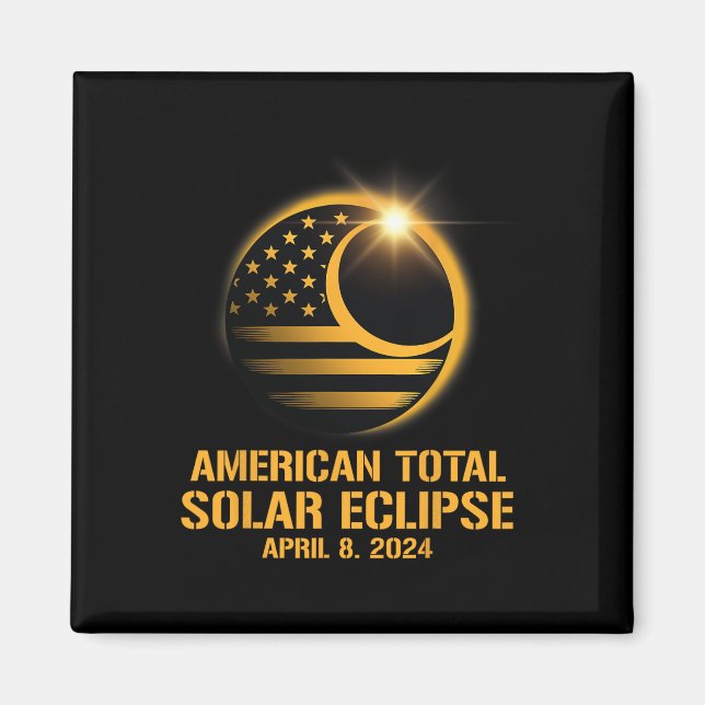 Íman Eclipse Solar Total abril 8 2024 Astronom Totality (Frente)