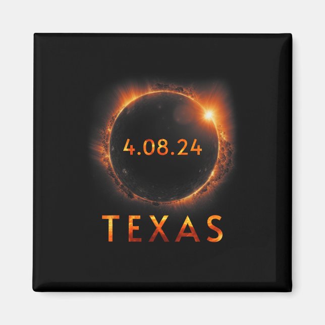 Íman Eclipse Solar Total Abril 8 2024 Eclip Solar Texas (Frente)