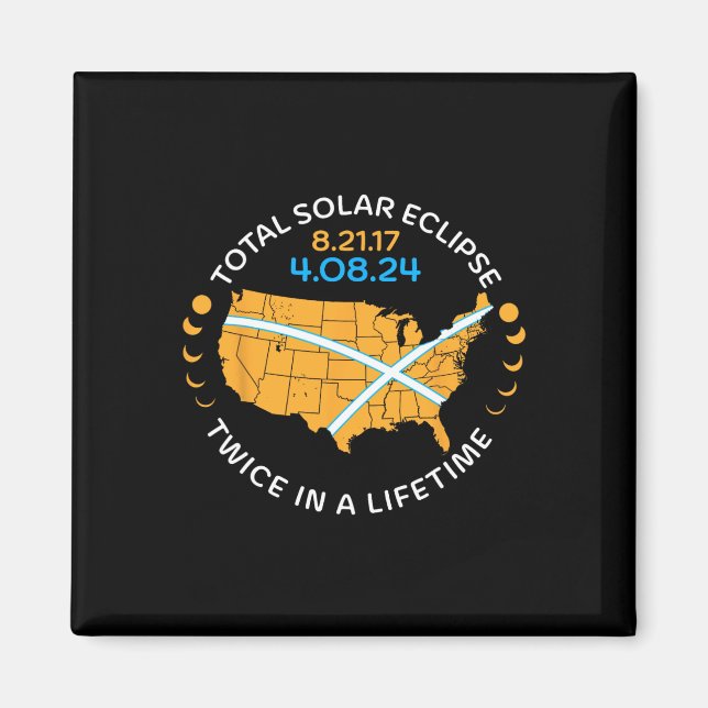 Íman Eclipse Solar Total Ago 21 17 De Abril 8 24 Duas V (Frente)