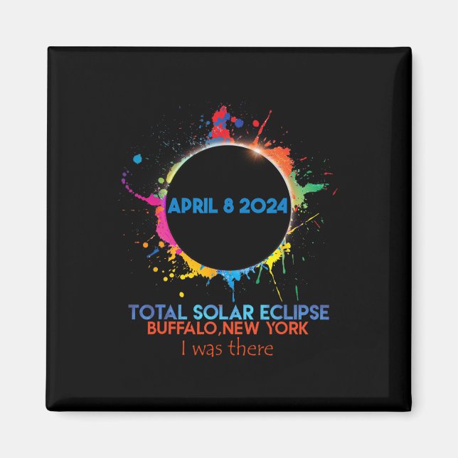 Íman Eclipse Solar Total Buffalo Nova Iorque 2024 Eu Er (Frente)