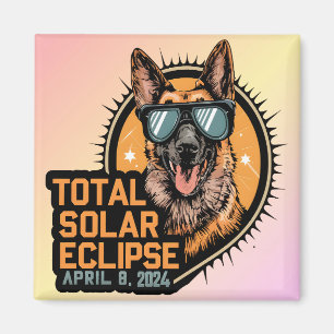 Íman Eclipse Solar Total Cão German shepherd de abril d