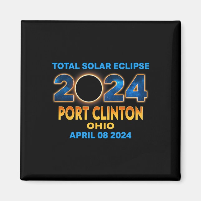 Íman Eclipse Solar Total Clinton Ohio 2024 (Frente)